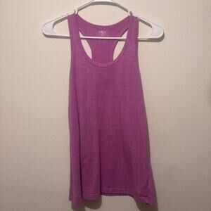 Soft and stretchy purple racerback